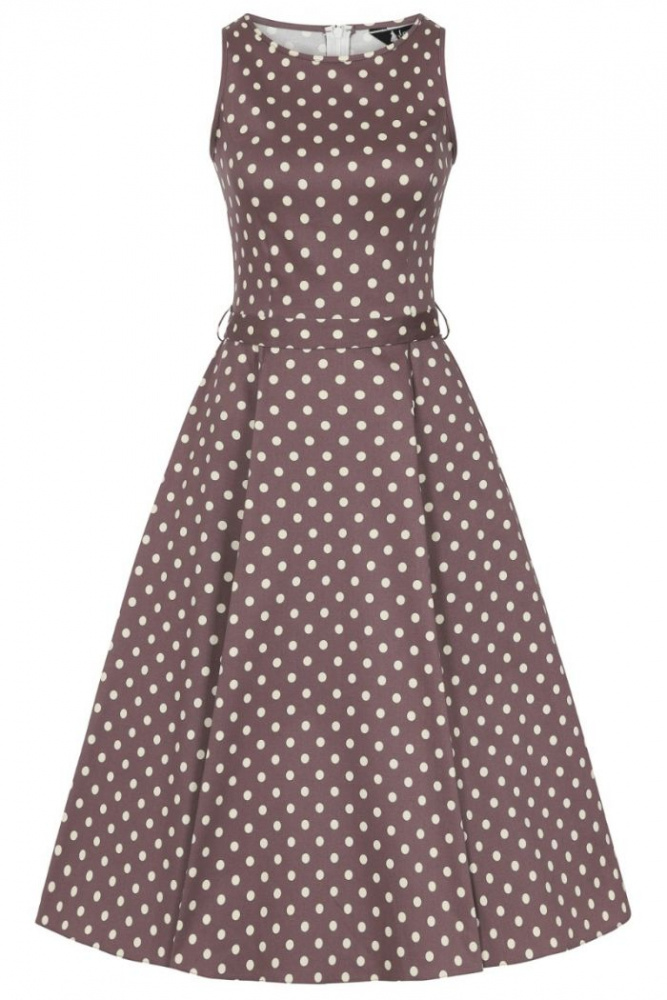 Mocha polka dot dress sale